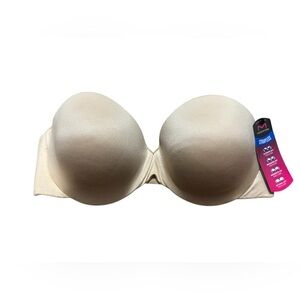 Maidenform Love the Lift Strapless Push Up Padded Bra Size 34D NEW Beige
